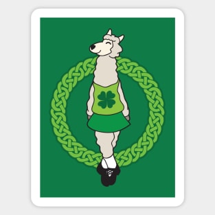 Sllainte! It's an Irish Dancing Llama Sticker